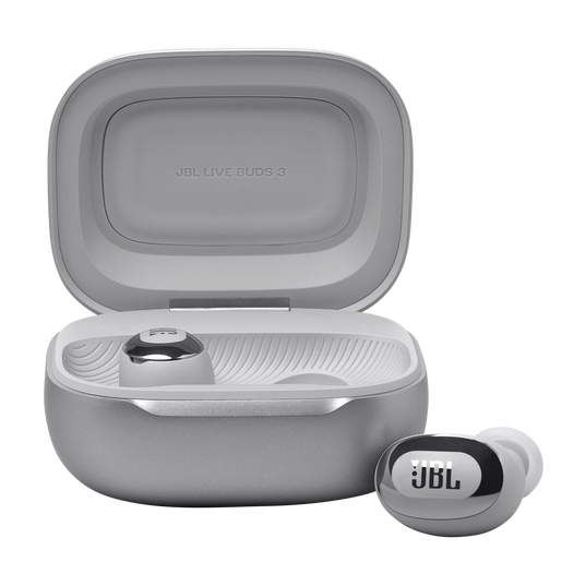 JBL Live Buds 3 - Silver - True wireless Noise Cancelling bud-type earbuds - Front